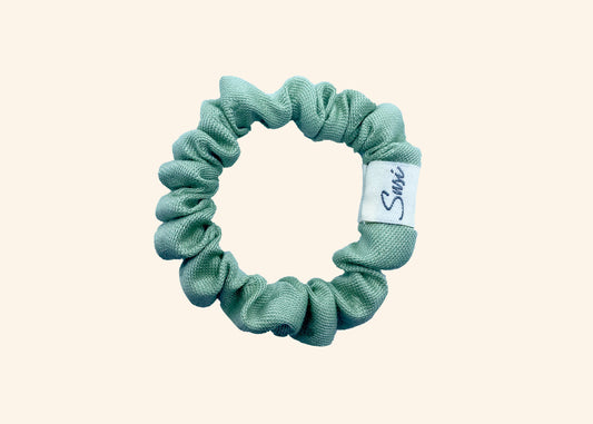 Hair Tie Rebirth Pastel Dots Minty Green Scrunchie Premium Hair Accessories | Sustainable Susi