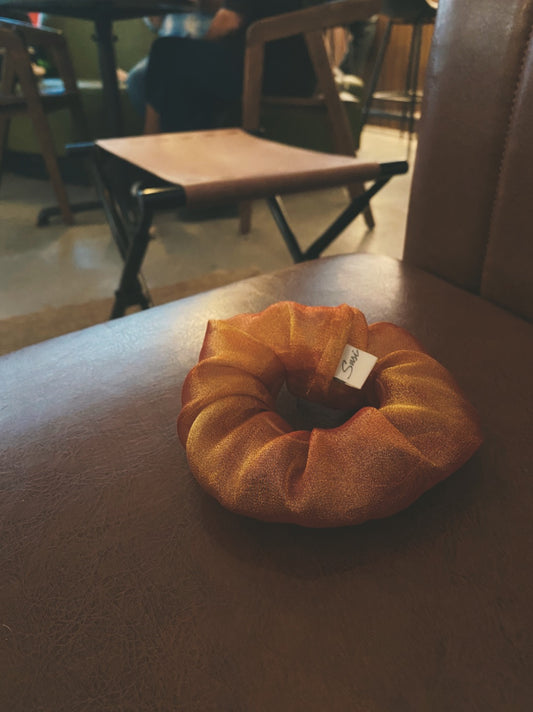 Scrunchie Organza Rusty