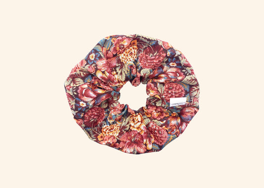 Haargummi „Rusty Flower Dream“ | Upgecycelte Vintage-Baumwolle | Biologisch abbaubarer Kern