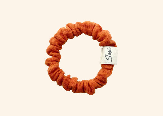 Hair Tie Ease 70s Orange Scrunchie Premium Hair Accessories | Sustainable Susi Baumwolle gots Musselin haargummi plastikfrei bio kautschuk