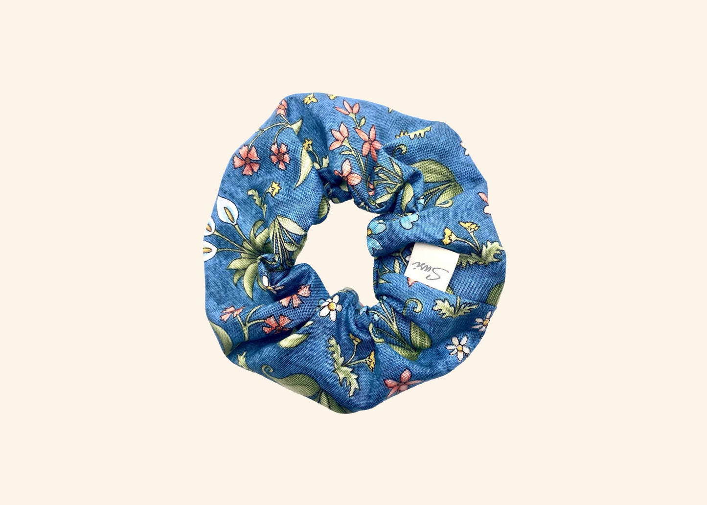 Scrunchie Denim Flowers