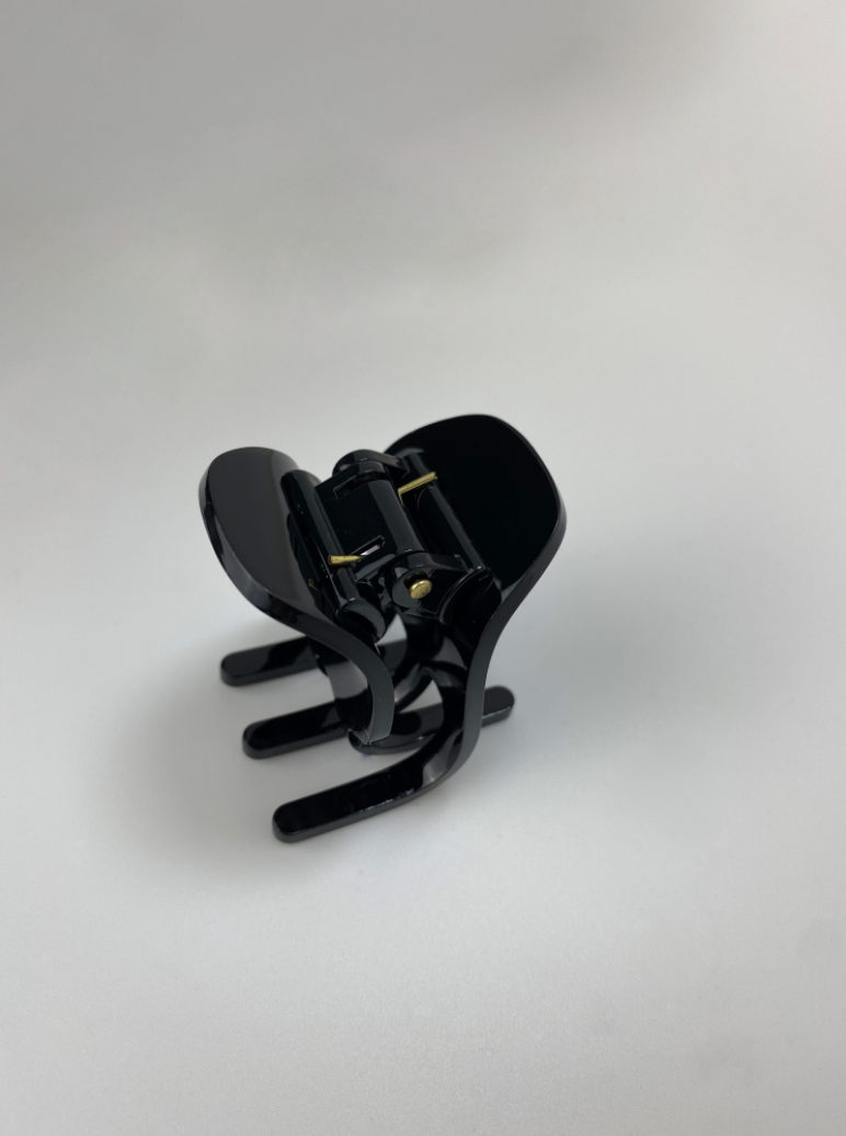 nachhaltige plastifreie Haarspange bio ohne plastik cellulose Haarklammer clawclip schwarz