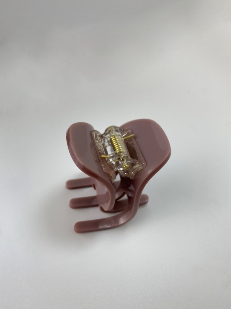 nachhaltige plastifreie Haarspange bio ohne plastik cellulose Haarklammer clawclip vegan altrosa braun qualität