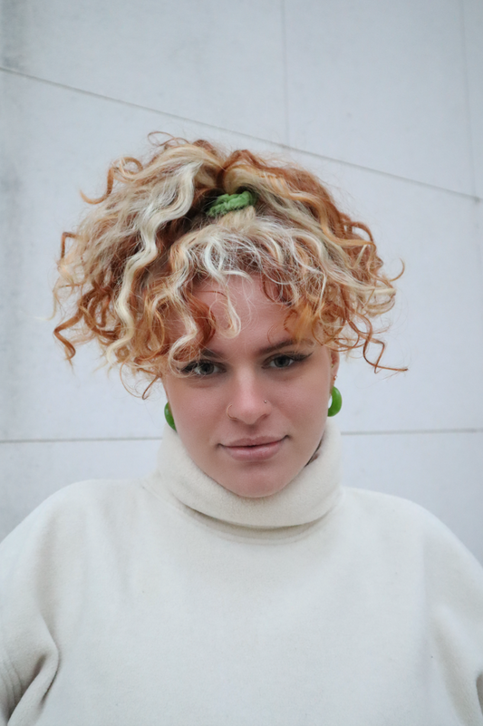 Hair Tie Ease Plant Green Scrunchie Premium Hair Accessories | Sustainable Susi Baumwolle gots Musselin haargummi plastikfrei bio kautschuk grün