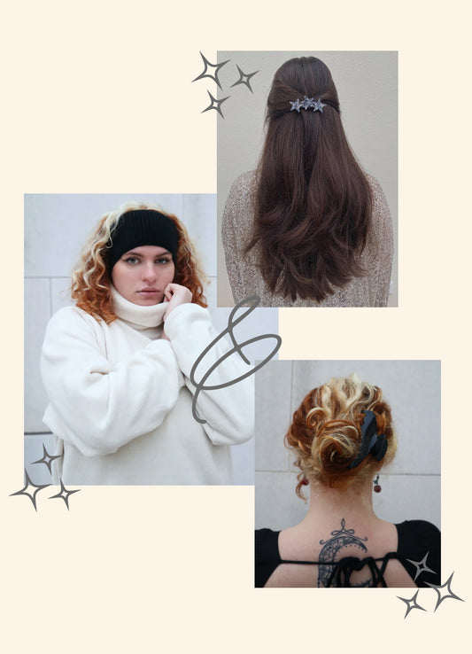 Ethisches Stirnband & Haarspange Geschenkset – Premium Winterkollektion | Bewusstes Schenken