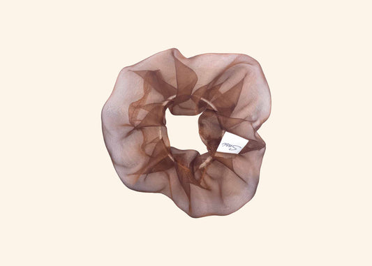 Scrunchie Organza Brown