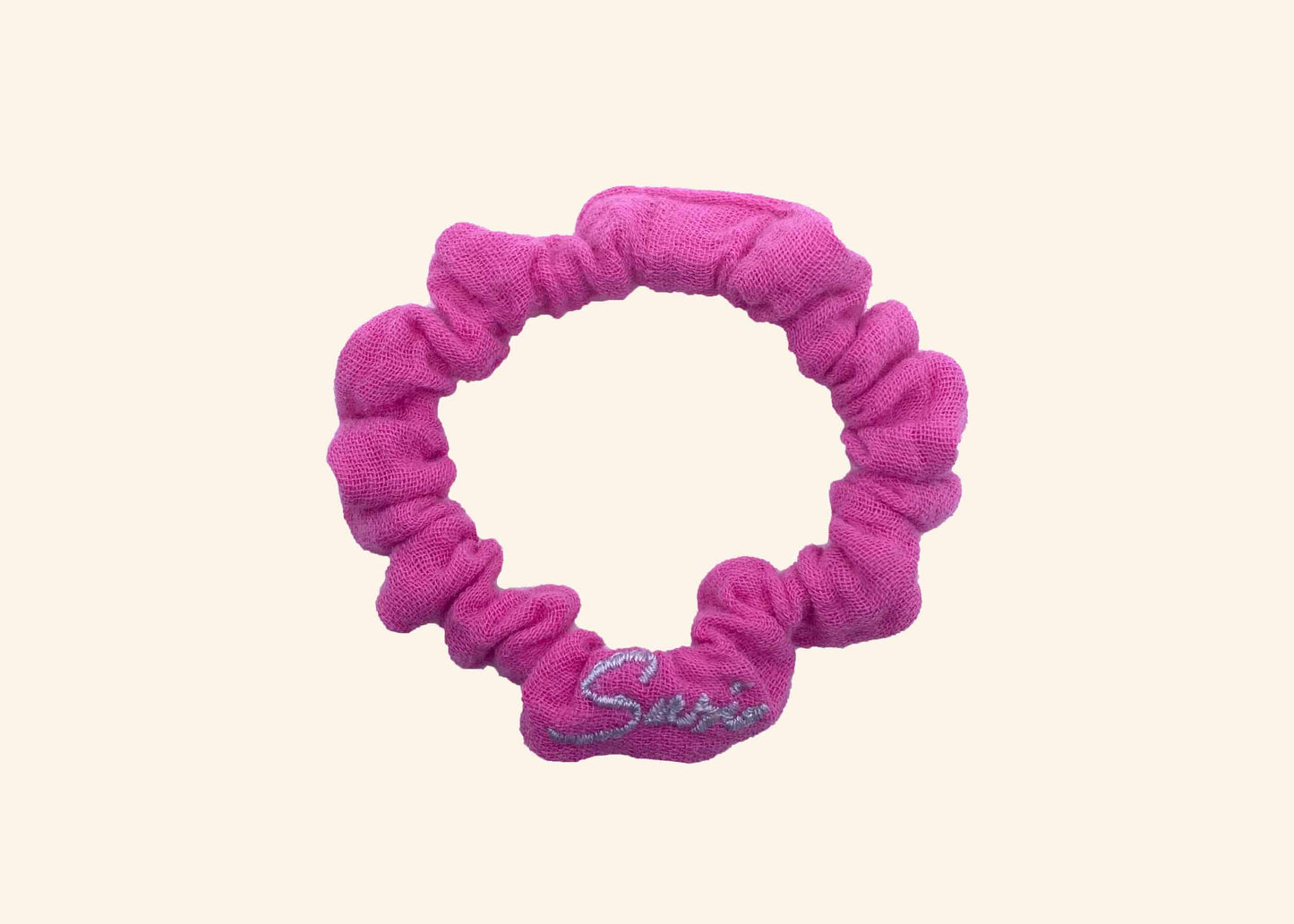 Hair Tie Ease Flamingo Pink Scrunchie Premium Hair Accessories | Sustainable Susi
