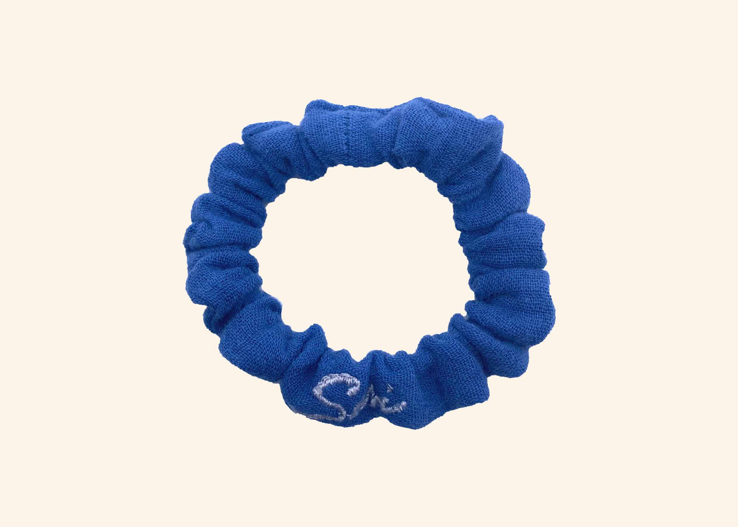 Hair Tie Ease Water Blue Scrunchie Premium Hair Accessories GOTS Cotton Muslin | Sustainable Susi