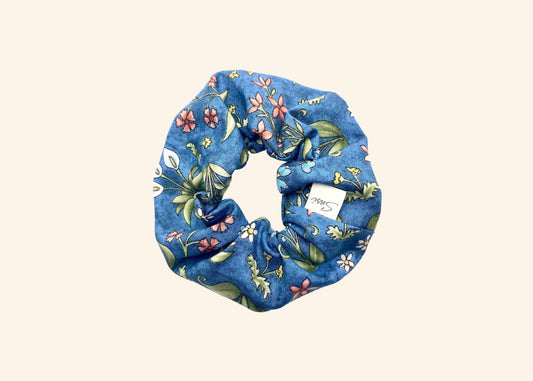 Scrunchie Denim Flowers