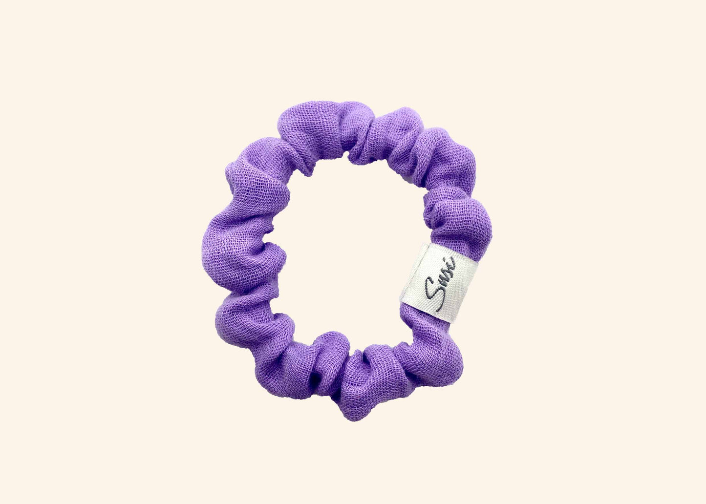 Hair Tie Ease Lavender Purple Scrunchie Premium Hair Accessories | Sustainable Susi Baumwolle gots Musselin haargummi plastikfrei bio kautschuk