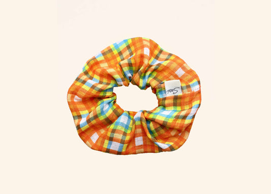 Haargummi mit Karomuster, orange