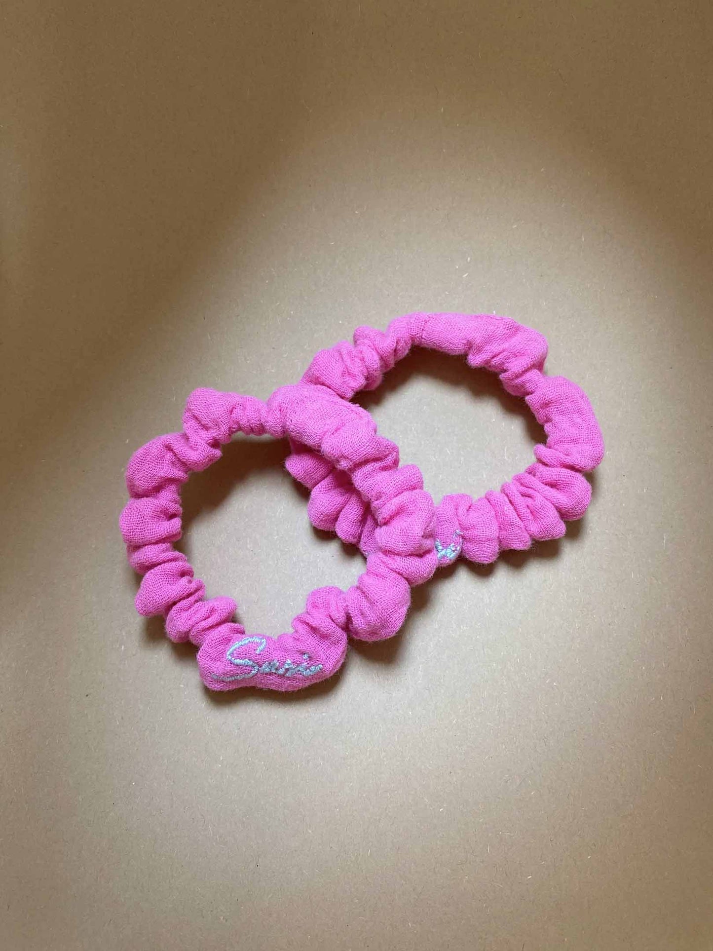 Hair Tie Ease Flamingo Pink Scrunchie Premium Hair Accessories | Sustainable Susi