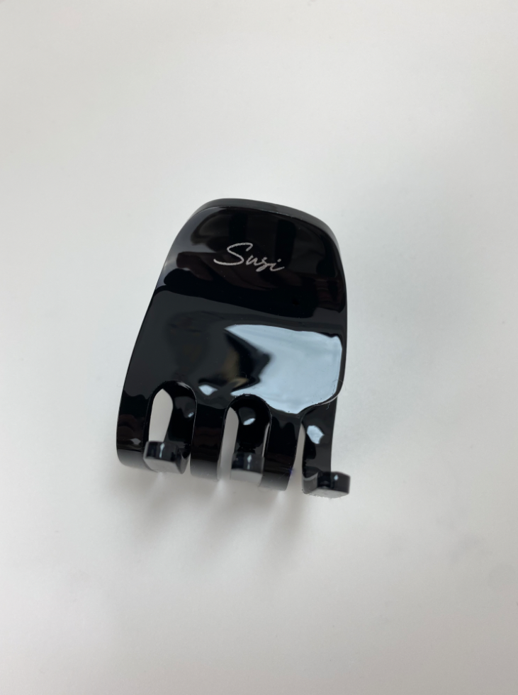 nachhaltige plastifreie Haarspange bio ohne plastik cellulose Haarklammer clawclip schwarz