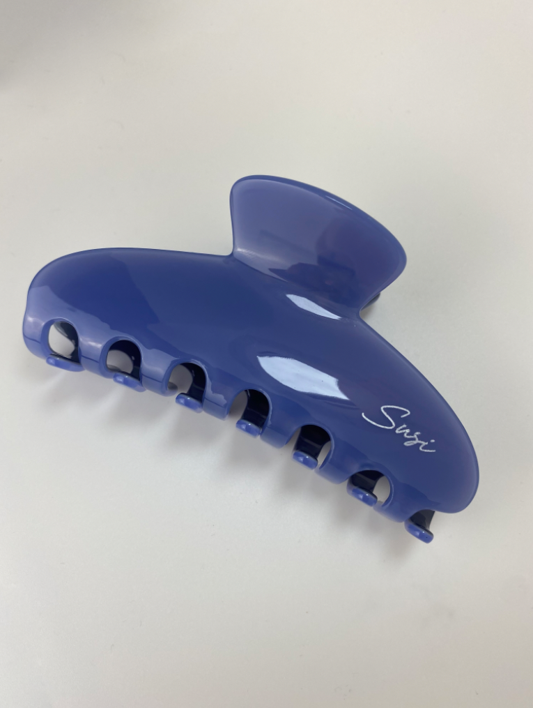 nachhaltige plastifreie Haarspange bio ohne plastik cellulose Haarklammer clawclip lavendel blau