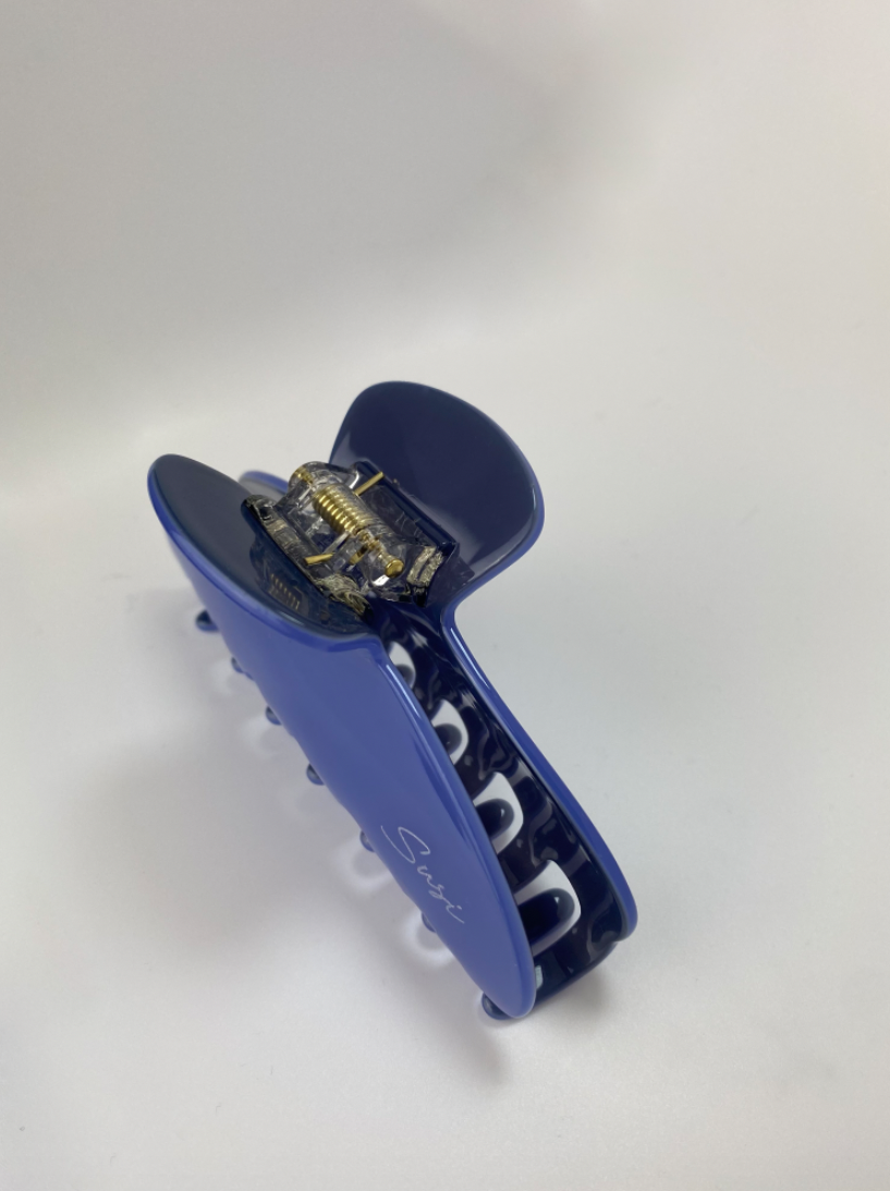 nachhaltige plastifreie Haarspange bio ohne plastik cellulose Haarklammer clawclip lavendel blau