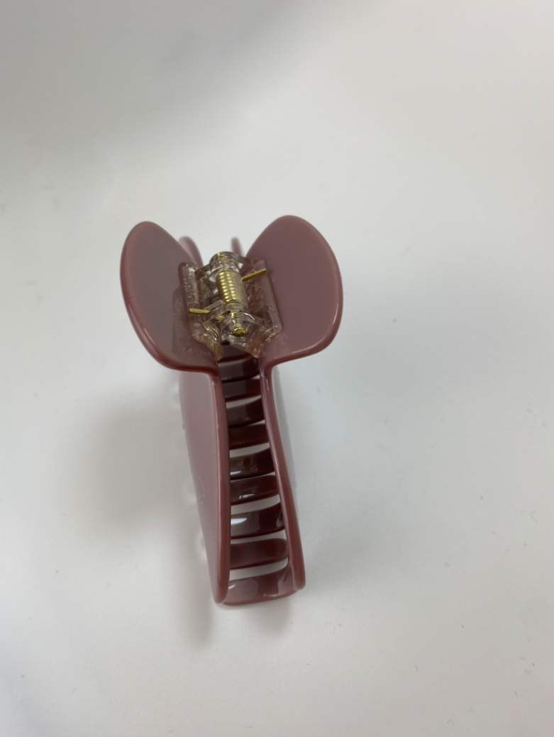 nachhaltige plastifreie Haarspange bio ohne plastik cellulose Haarklammer clawclip vegan altrosa braun qualität