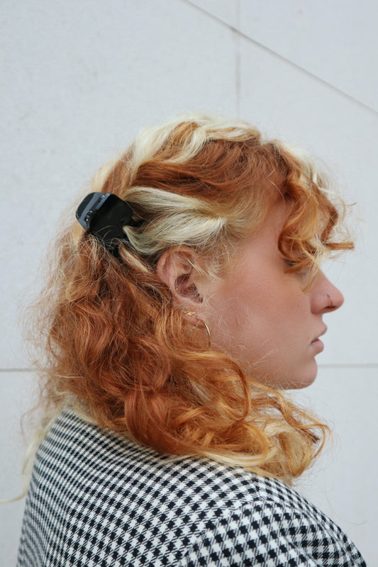 nachhaltige plastifreie Haarspange bio ohne plastik cellulose Haarklammer clawclip schwarz