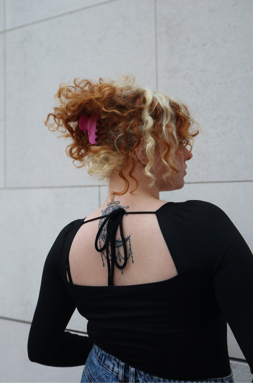 nachhaltige plastifreie Haarspange bio ohne plastik cellulose Haarklammer clawclip pink rosa y2k