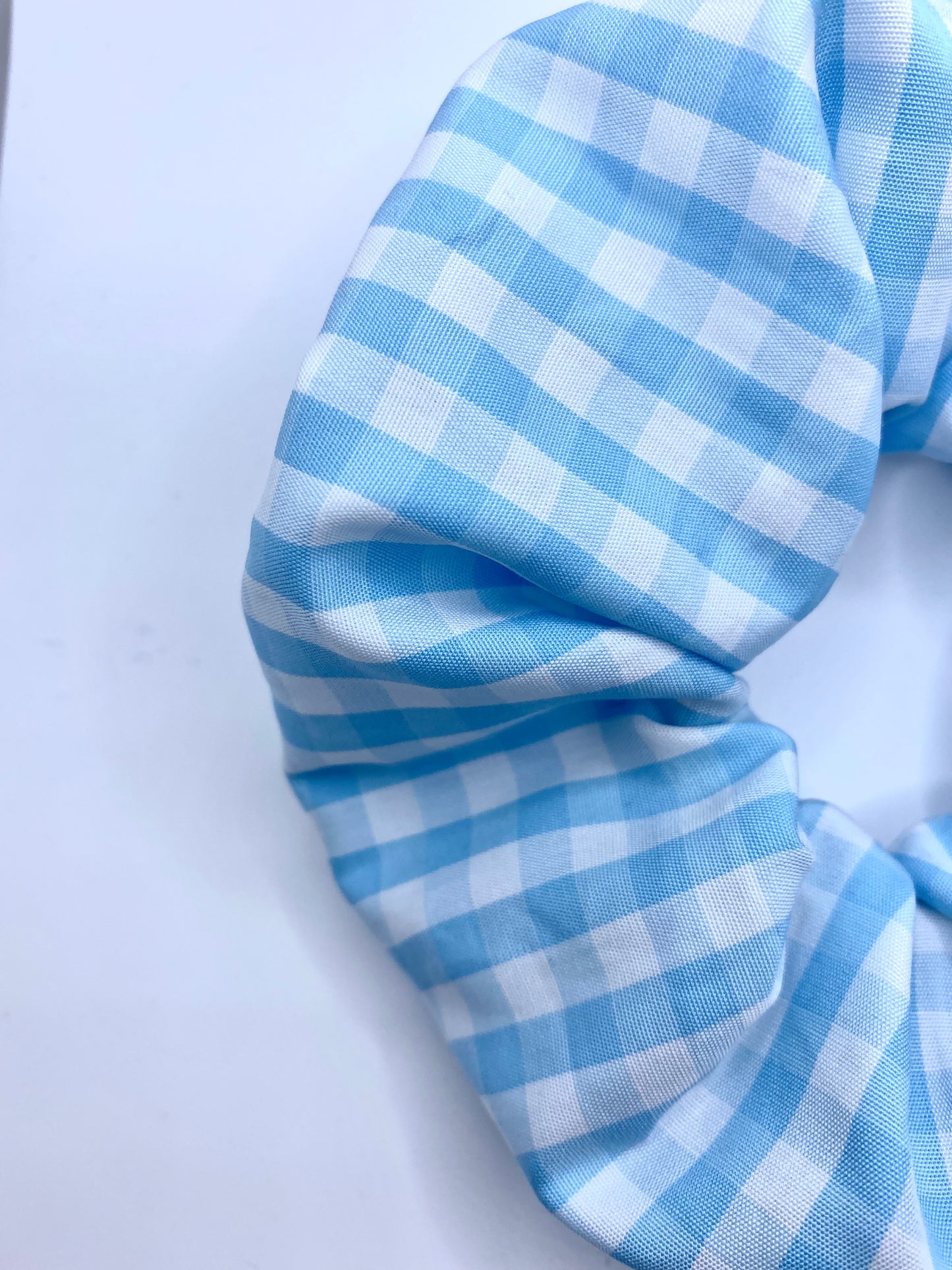 Haargummi Pastellblau Karo