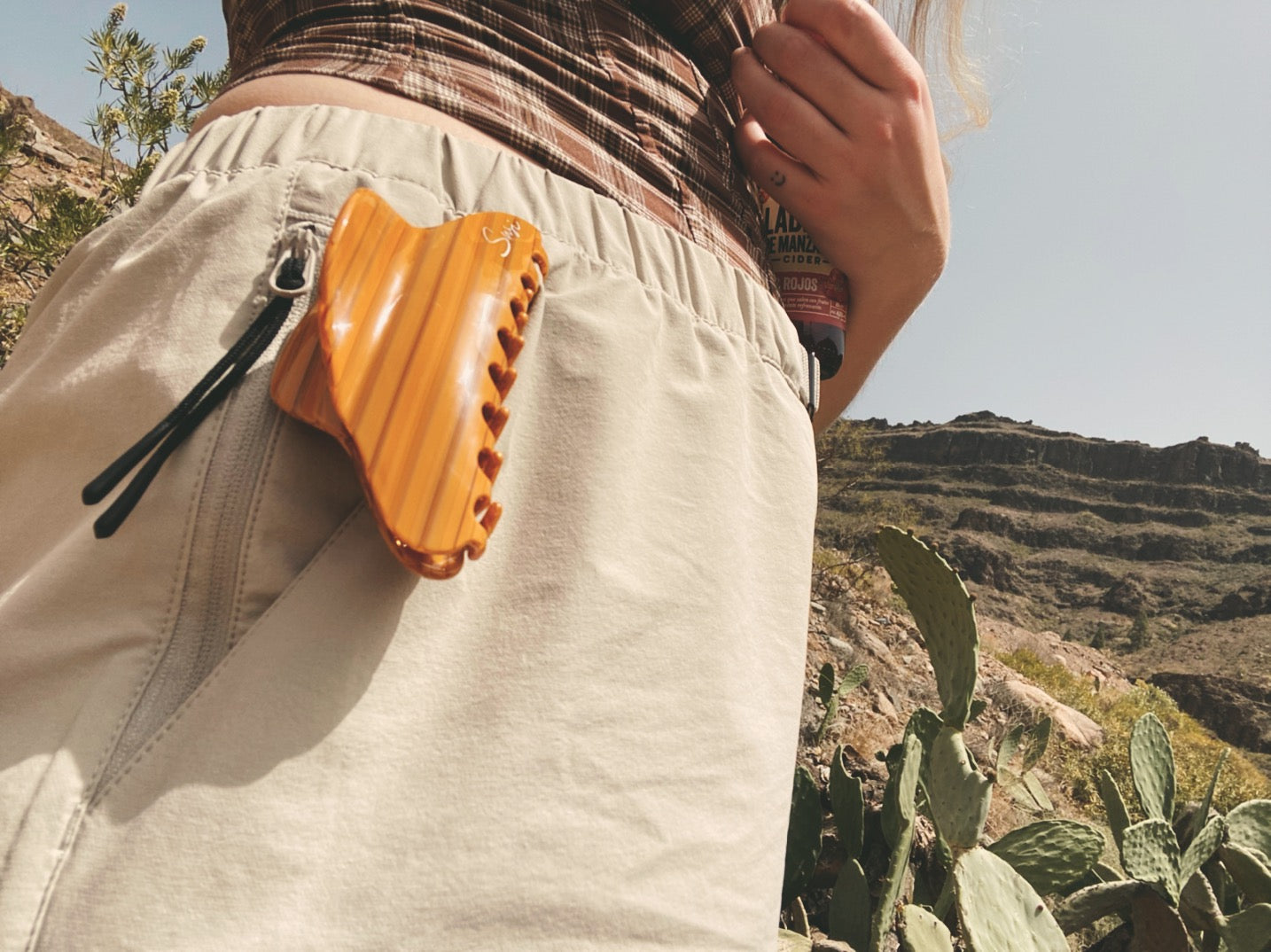 Cloud Hair Clip Sunset | Sustainable Susi | eco-friendly plasticfree Claw Clip orange gestreift vintage style bio premium qualiäts haarspange cellulose