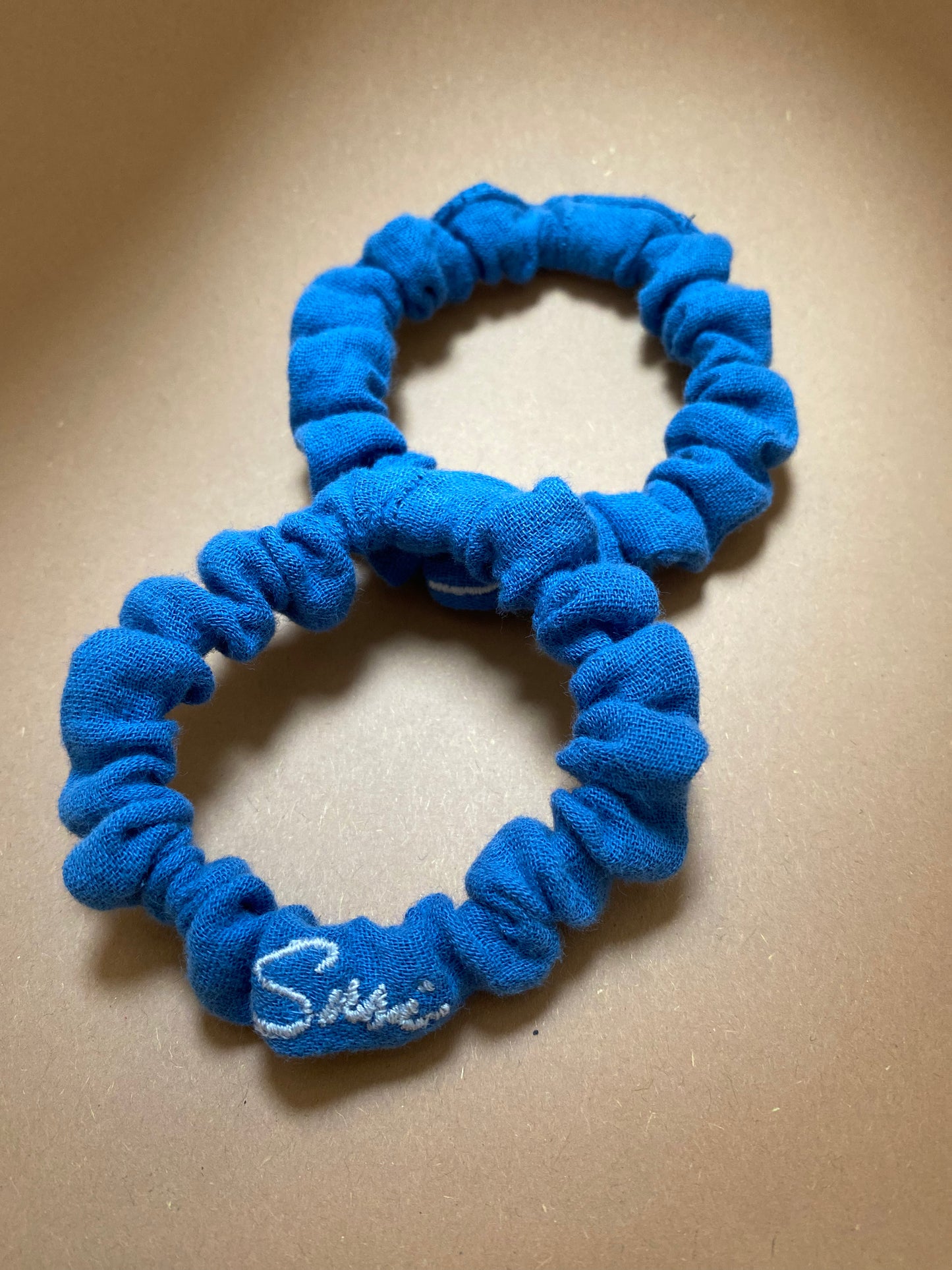 Hair Tie Ease Water Blue Scrunchie Premium Hair Accessories GOTS Cotton Muslin | Made in Germany | Sustainable Susi