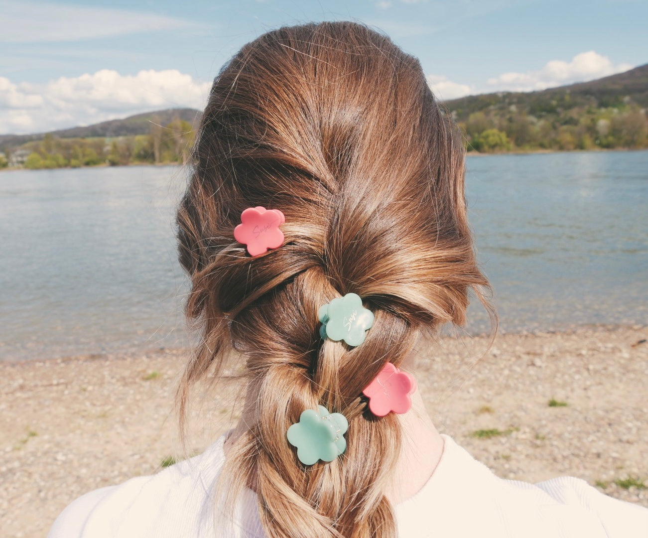 2 Pack Petites Fleurs Hair Clip | Sustainable Susi | Cellulose Acetate Flower Clawclips