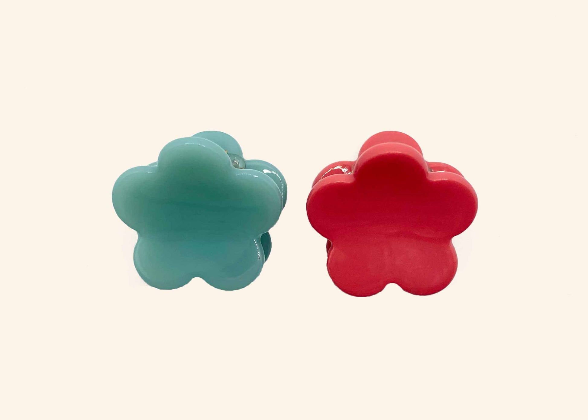 blumen spangen y2k mint red plastikfrei cellulose acetate 