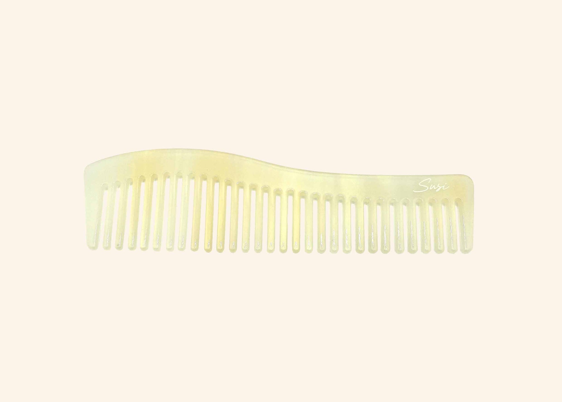 kamm kämme plastikfrei cellulose acetate nachhaltig bio creme perlmutt weiß 